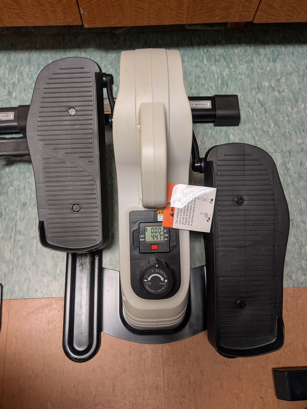 Compact Mini Stepper Exercise Machine in Black and Cream